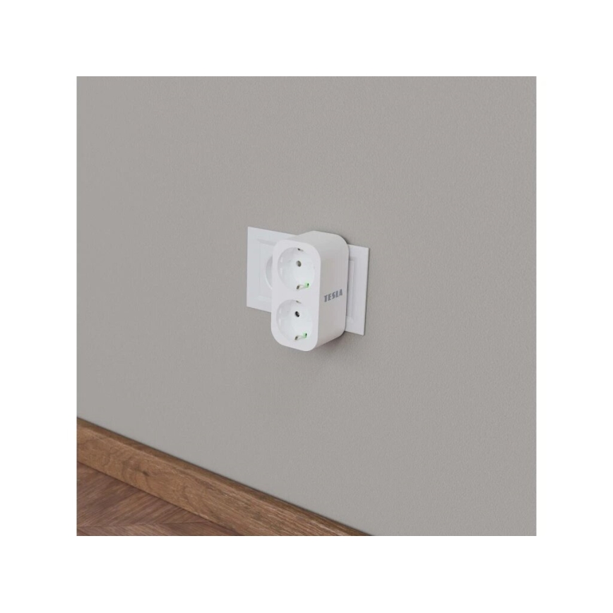 TESLA Smart - Intelligente Steckdosenleiste 2x16A/230V Typ F Wi-Fi Tuya