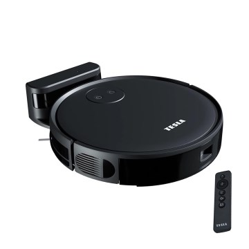 TESLA Smart - Intelligenter 2-in-1 Saugroboter 2000 mAh Wi-Fi Schwarz + Fernbedienung