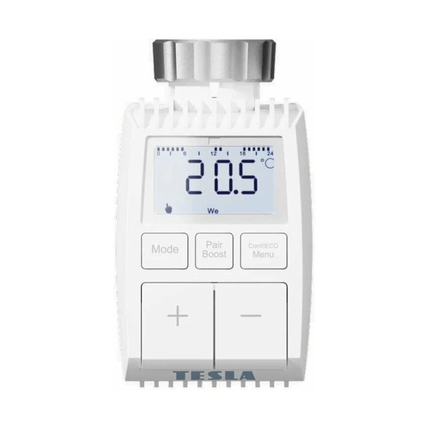 TESLA Smart - SET 3x Intelligenter kabelloser Thermostatkopf + Smart Gateway Hub Zigbee Wi-Fi