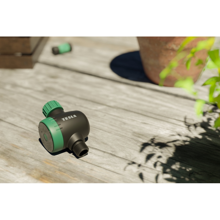 TESLA Smart - Smart-Wasserventil 2xAA Wi-Fi IP55