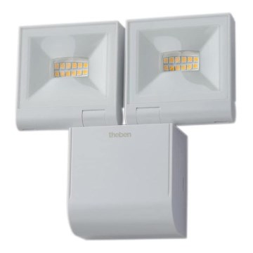 theben - LED-Wandstrahler 2xLED/10W/230V weiß IP55