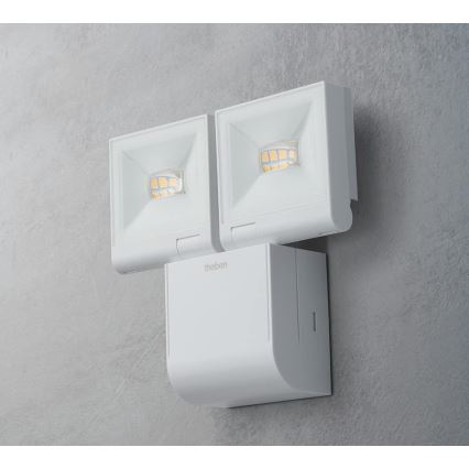 theben - LED-Wandstrahler 2xLED/10W/230V weiß IP55