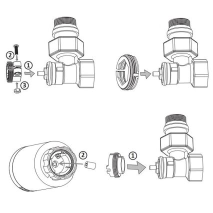 Thermostat-Kopf Wi-Fi ZigBee 2xAA/3V Tuya