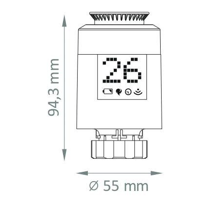 Thermostat-Kopf Wi-Fi ZigBee 2xAA/3V Tuya