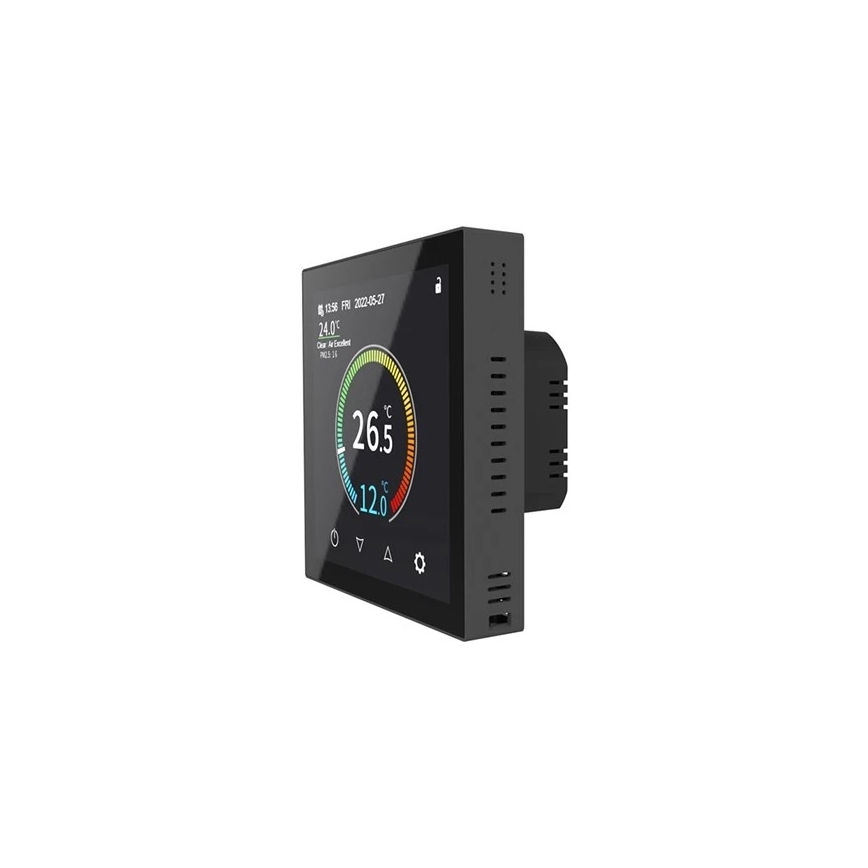 Thermostat zur Unterputzmontage 230 V, schwarz, Wi‑Fi (Tuya‑kompatibel)
