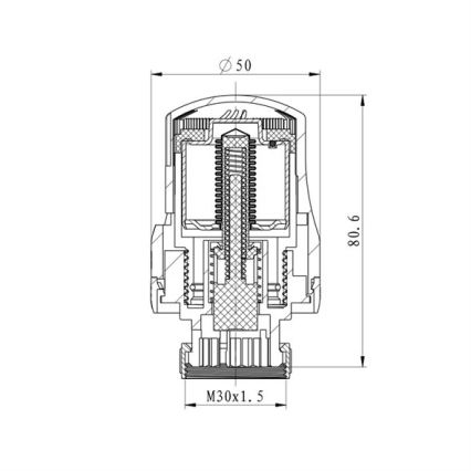 Thermostatkopf M30x1,5