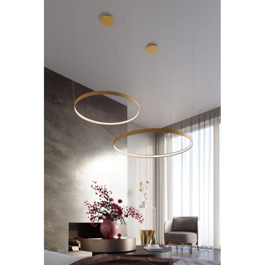Thoro TH.174 - LED-Hängeleuchte RIO LED/50W/230V CRI 90 3000K d 78 cm golden