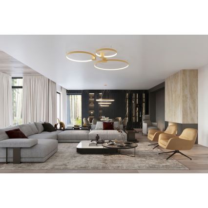 Thoro TH.223 - LED Deckenleuchte RIO LED/30W/230V CRI 98 4000K Ø 55 cm goldfarben