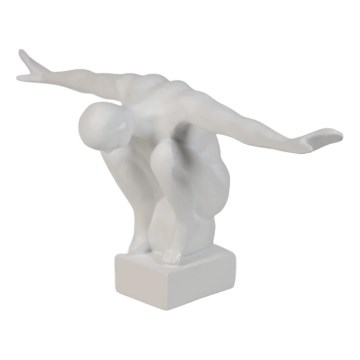 Tischdekoration 19,5x16x38,5 cm Harz/weiß
