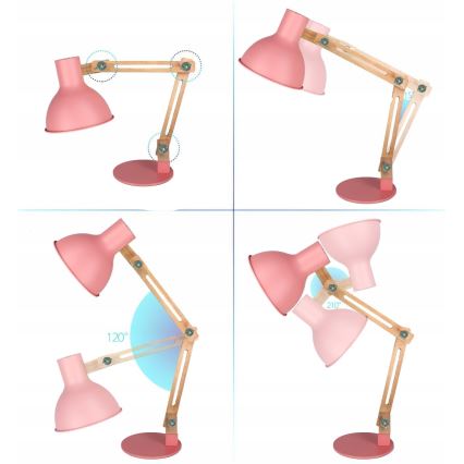 Tischlampe 1xE27/40W/230V rosa