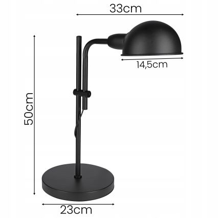 Tischlampe 1xE27/40W/230V schwarz
