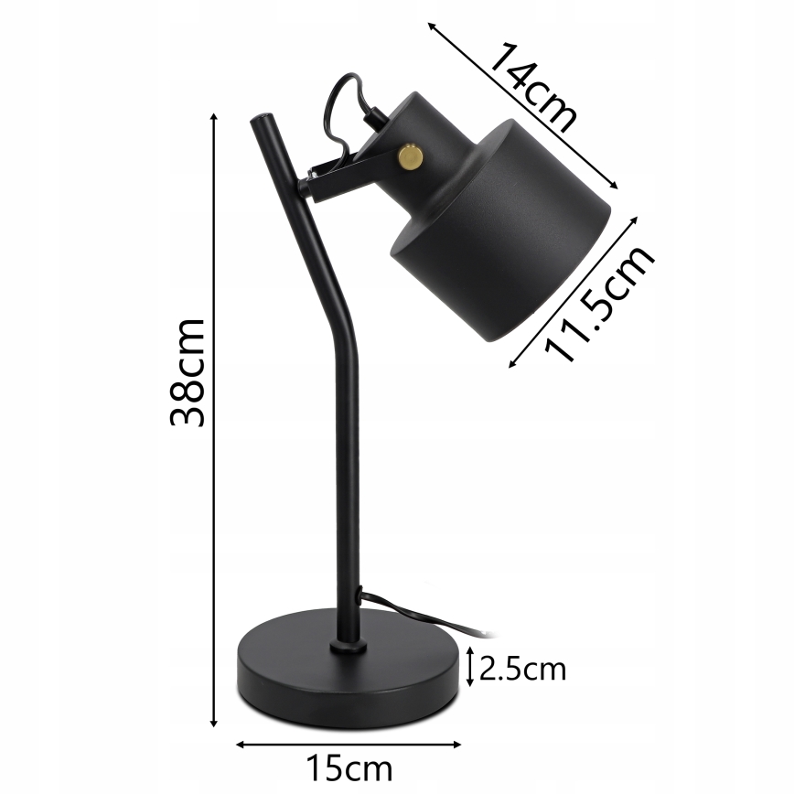 Tischlampe 1xE27/40W/230V schwarz