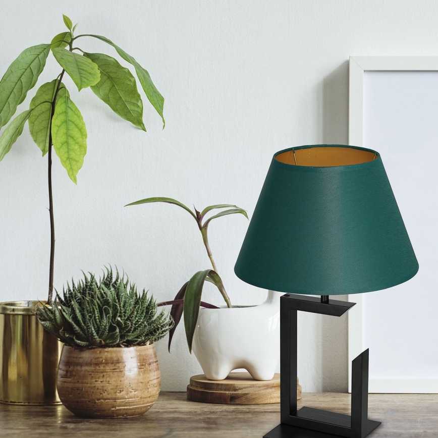 Tischlampe 1xE27/60W/230V 45 cm grün/gold
