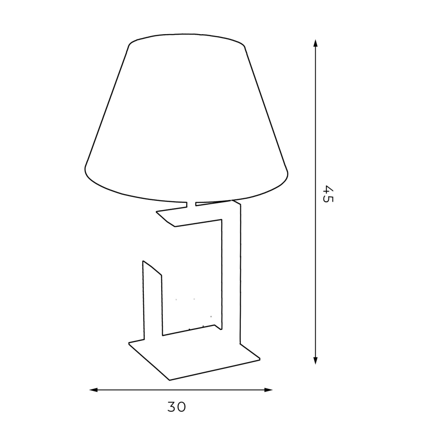Tischlampe 1xE27/60W/230V 45 cm grün/gold