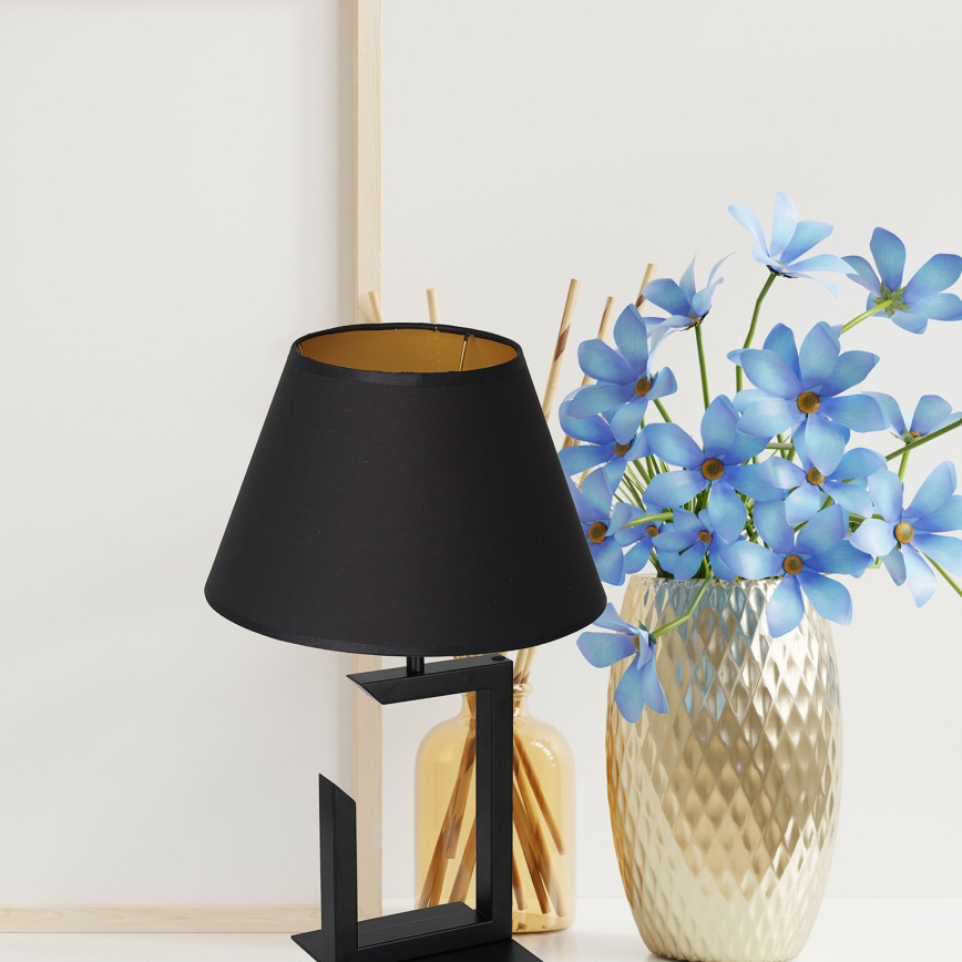 Tischlampe 1xE27/60W/230V 45 cm schwarz/gold
