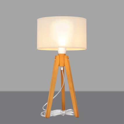 Tischlampe ALBA 1xE27/15W/230V cremefarben/Eiche