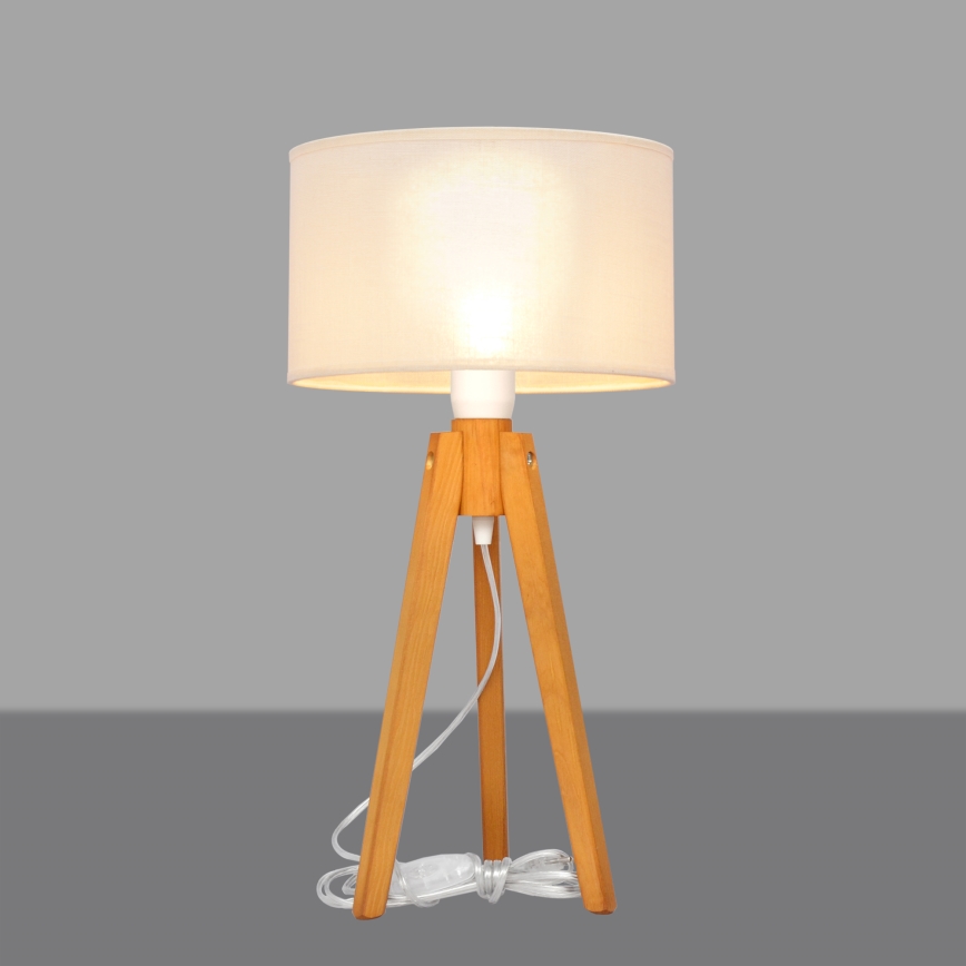 Tischlampe ALBA 1xE27/15W/230V cremefarben/Eiche