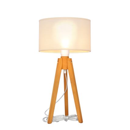 Tischlampe ALBA 1xE27/15W/230V cremefarben/Eiche