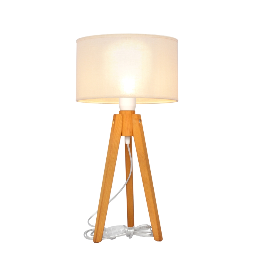 Tischlampe ALBA 1xE27/15W/230V cremefarben/Eiche