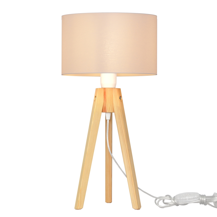 Tischlampe ALBA 1xE27/15W/230V weiß/Kiefer