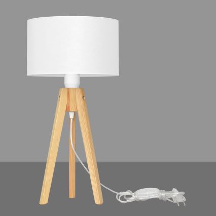 Tischlampe ALBA 1xE27/15W/230V weiß/Kiefer