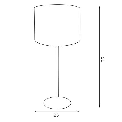 Tischlampe ARDEN 1xE27/60W/230V Durchmesser 25 cm violett/golden