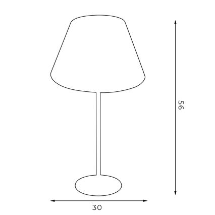 Tischlampe ARDEN 1xE27/60W/230V Durchmesser 30 cm grün/golden