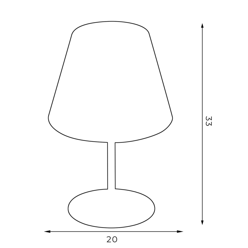 Tischlampe ARDEN 1xE27/60W/230V Ø 20 cm schwarz/weiß