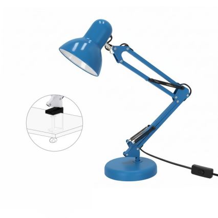 Tischlampe AURIQ 1xE27/60W/230V blau