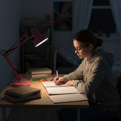 Tischlampe AURIQ 1xE27/60W/230V rosa