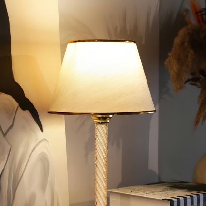 Tischlampe AYD 1xE27/40W/230V Beige/Gold