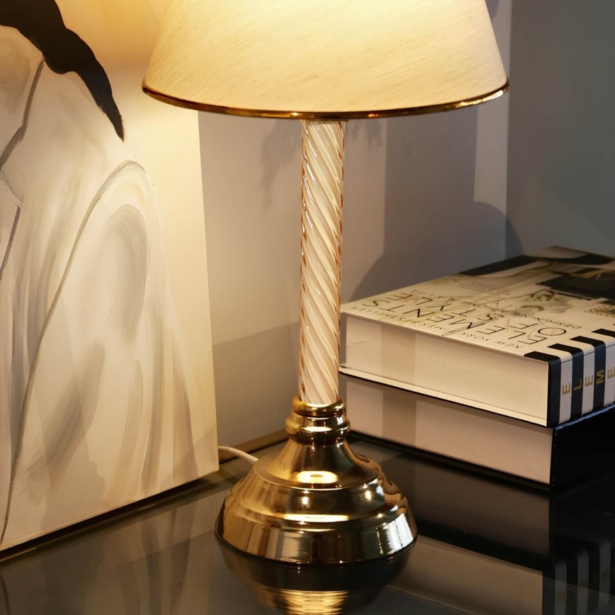 Tischlampe AYD 1xE27/40W/230V Beige/Gold