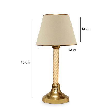 Tischlampe AYD 1xE27/40W/230V Beige/Gold