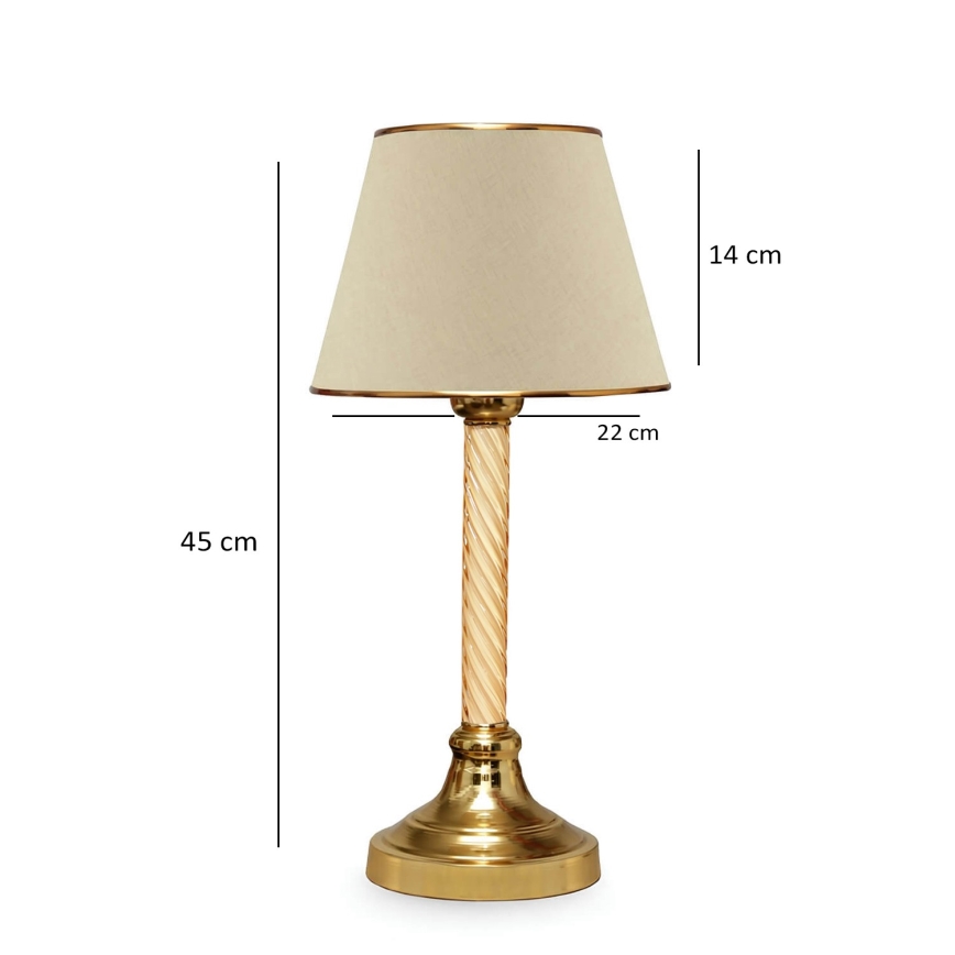 Tischlampe AYD 1xE27/40W/230V Beige/Gold