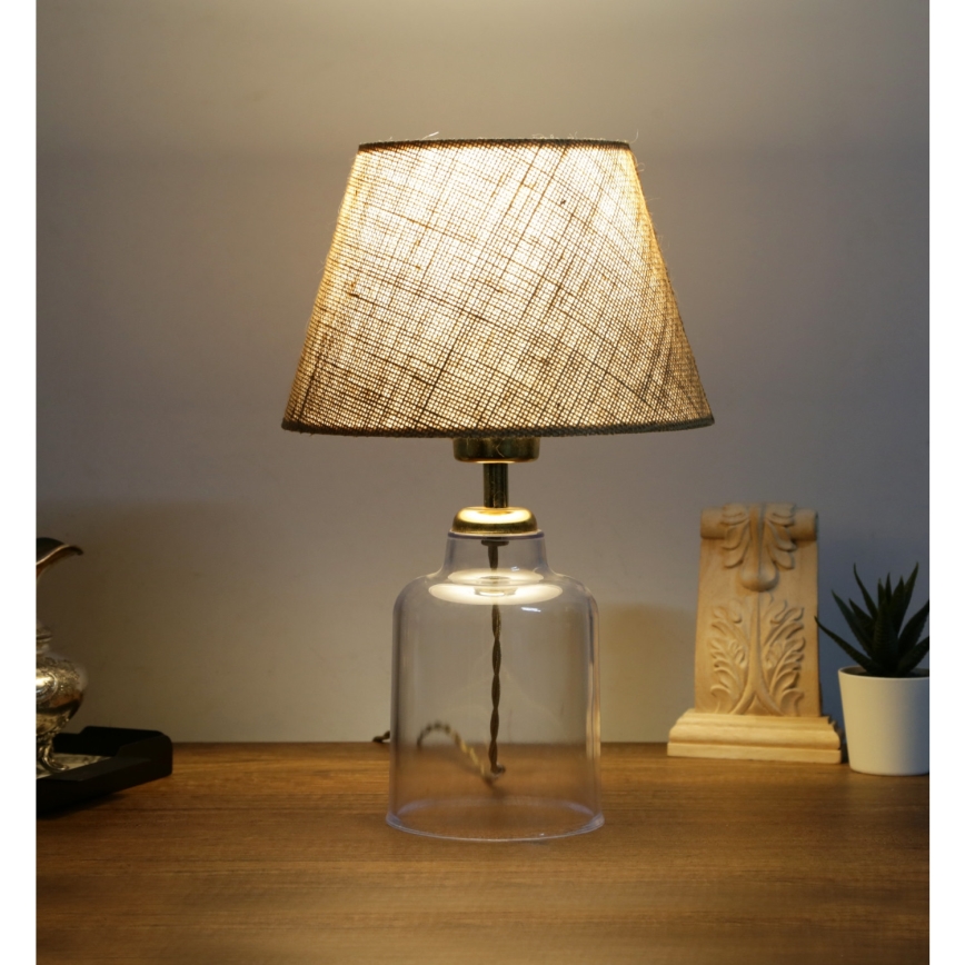 Tischlampe AYD 1xE27/40W/230V braun/klar