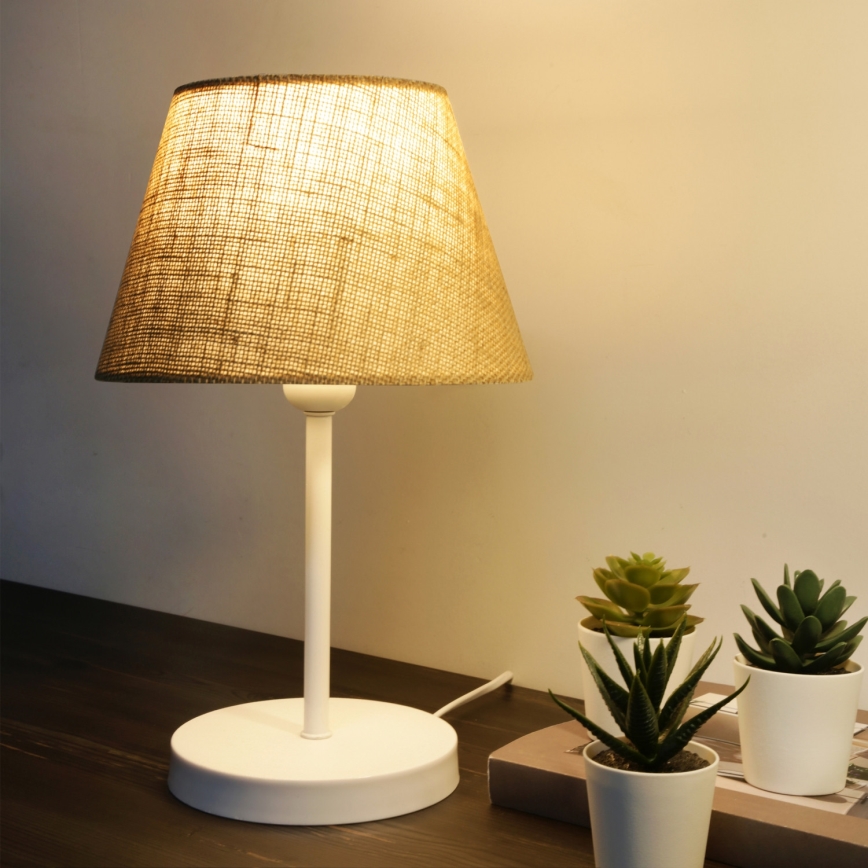 Tischlampe AYD 1xE27/40W/230V braun/weiß