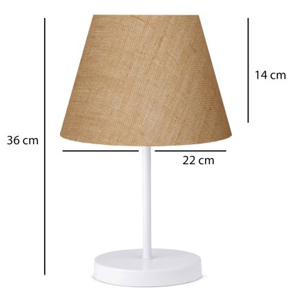 Tischlampe AYD 1xE27/40W/230V braun/weiß