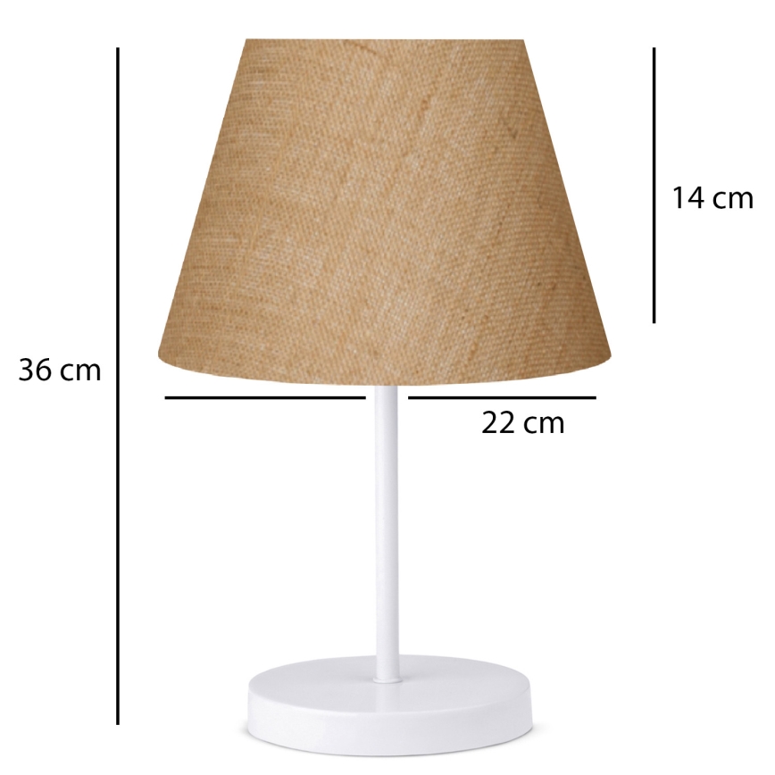 Tischlampe AYD 1xE27/40W/230V braun/weiß