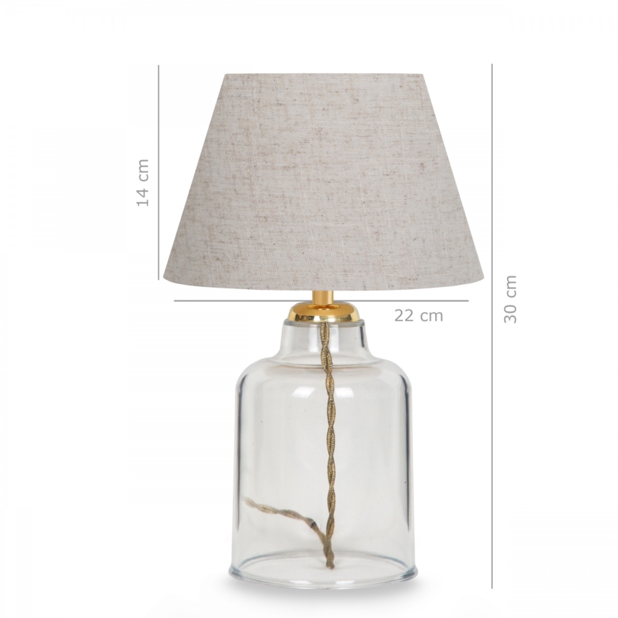 Tischlampe AYD 1xE27/40W/230V creme / klar