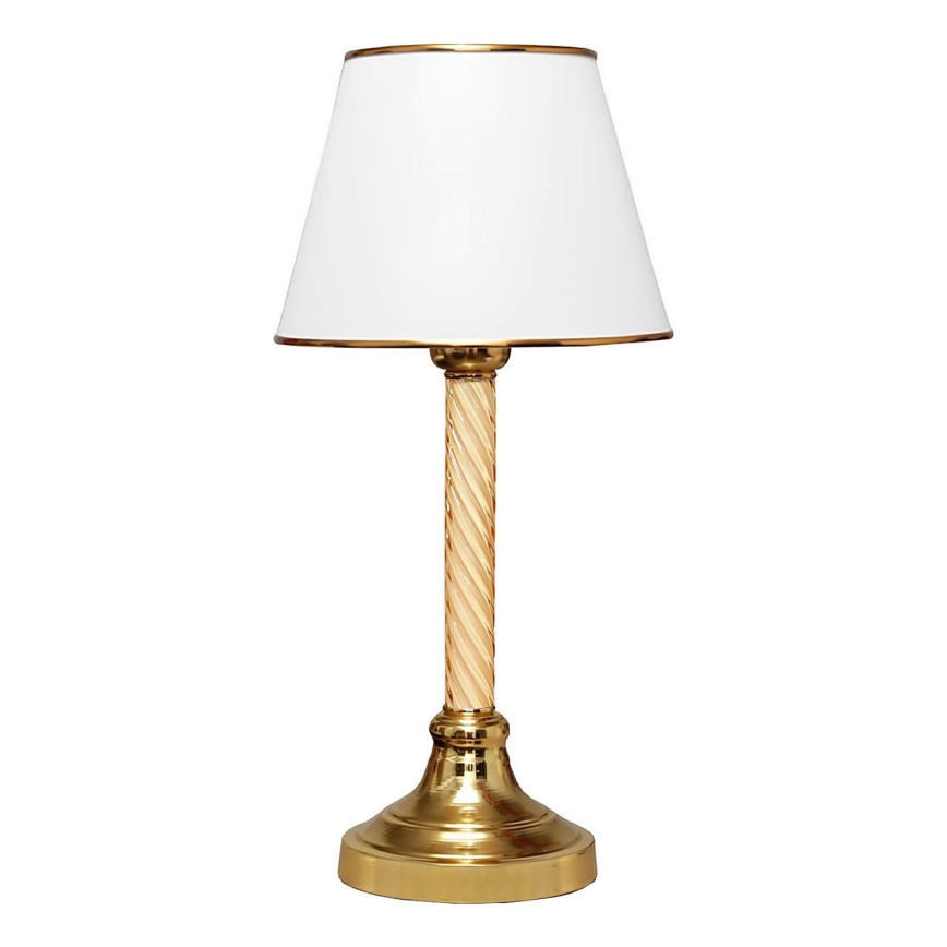 Tischlampe AYD 1xE27/40W/230V weiß/gold