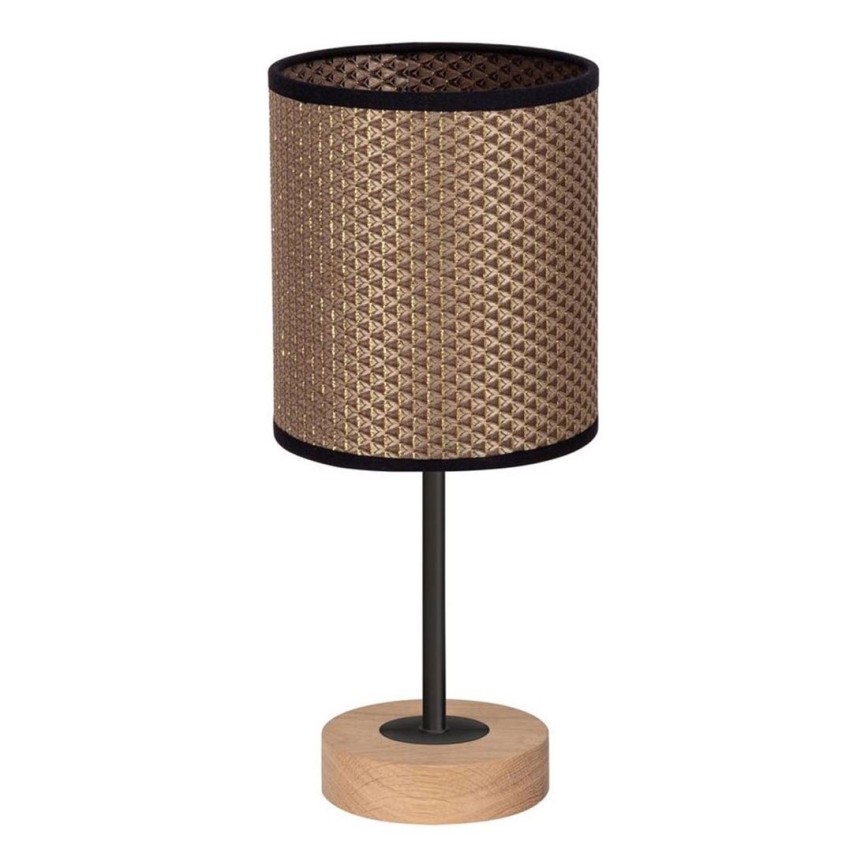 Tischlampe BENITA 1xE27/60W/230V 30 cm braun/Eiche
