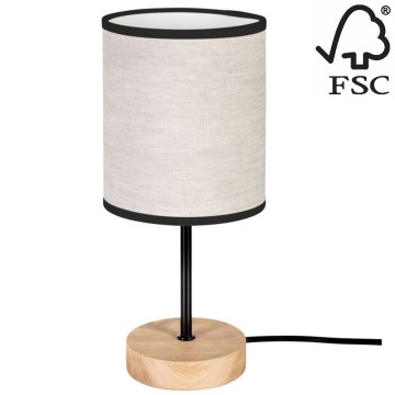 Tischlampe BOHO 1xE27/25W/230V Eiche – FSC-zertifiziert