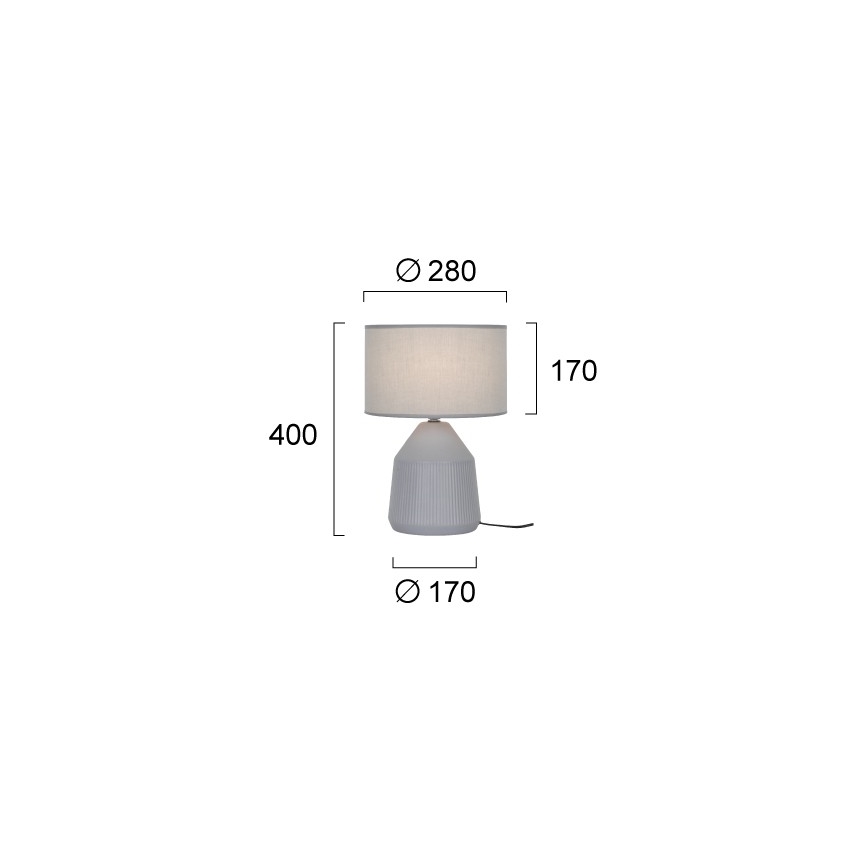 Tischlampe DOLLY 1xE27/25W/230V grau