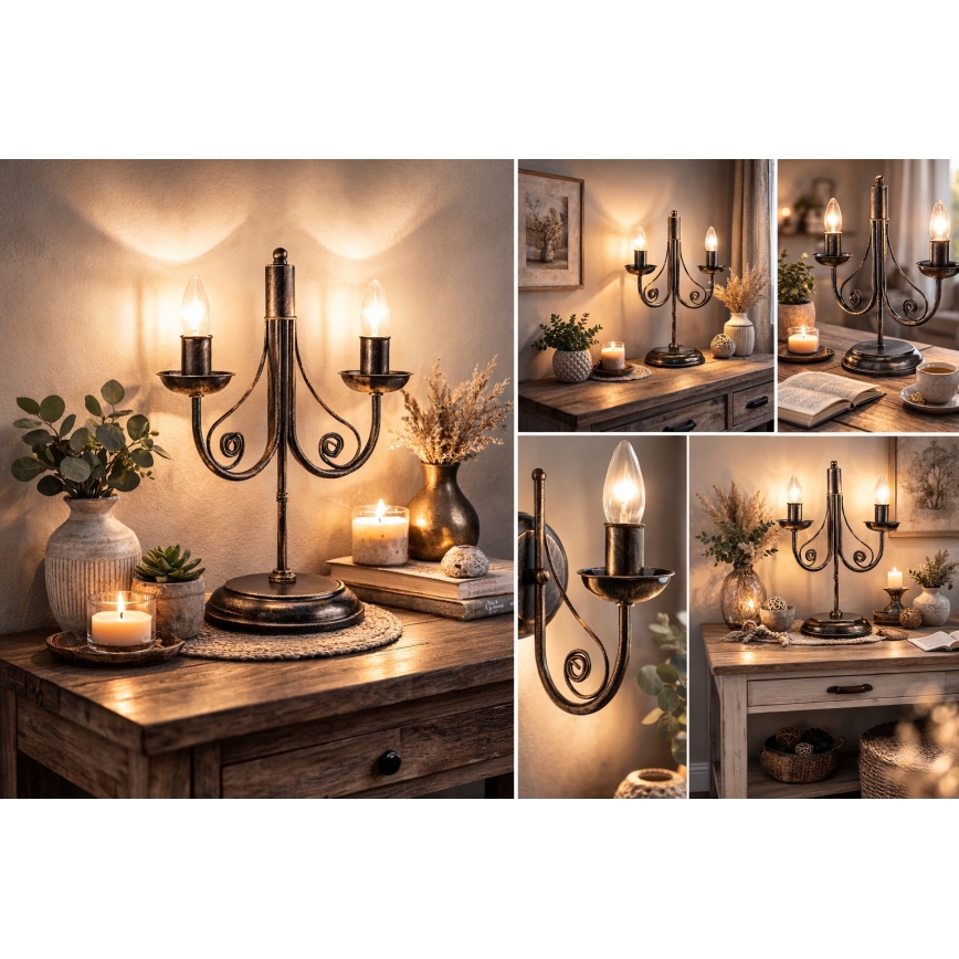 Tischlampe DONATO 2xE14/40W/230V