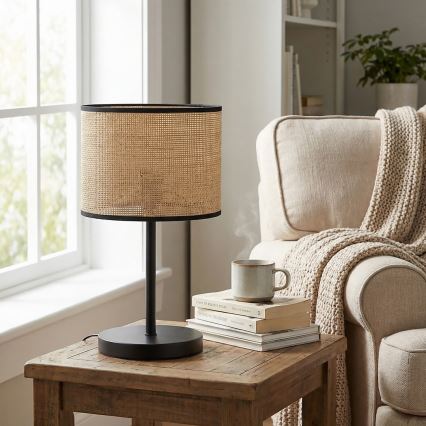 Tischlampe ECO 1xE27/15W/230V beige/Rattan