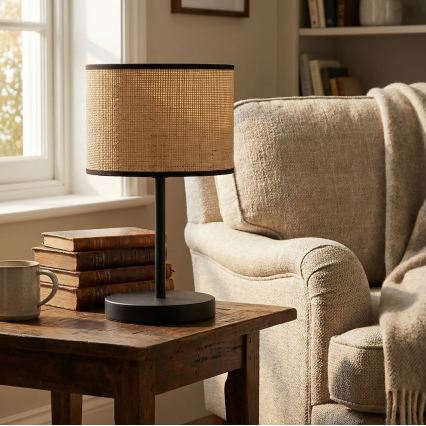 Tischlampe ECO 1xE27/15W/230V beige/Rattan