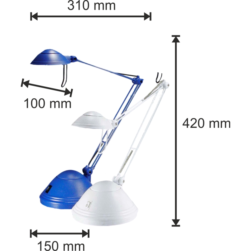 Tischlampe ELA 1xGY6,35/50W/230V/12V blau