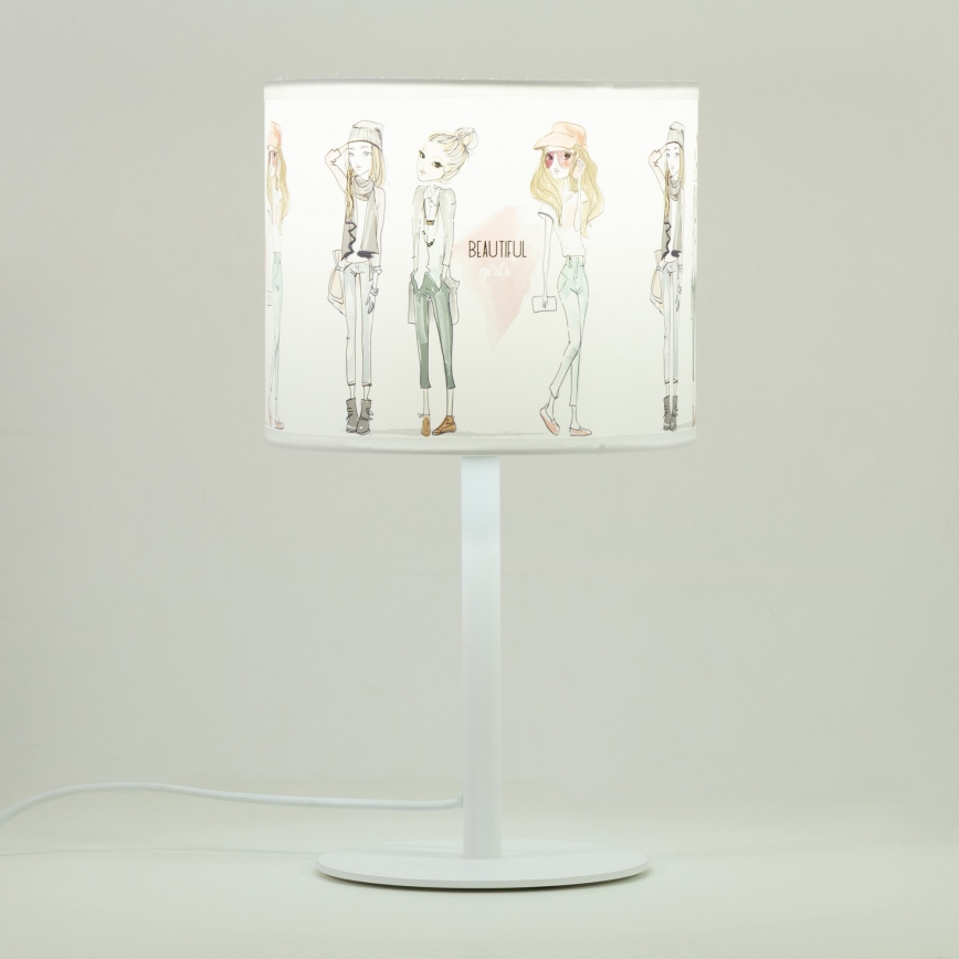 Tischlampe für Mädchen GIRLS VIBES 1xE27/60W/230V Ø 18 cm