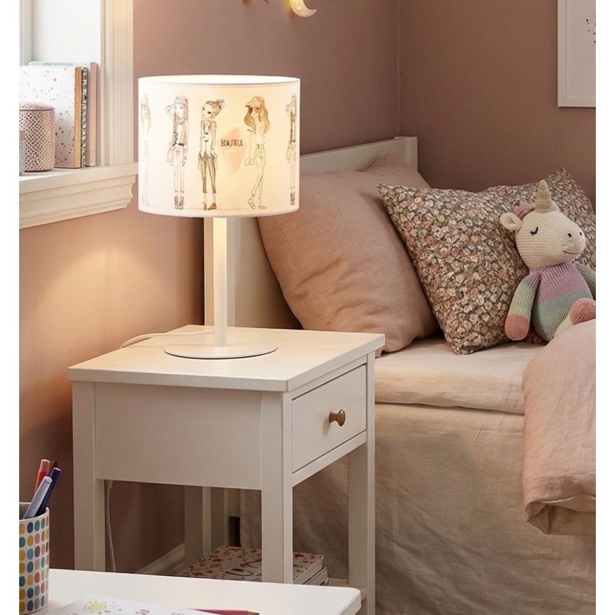 Tischlampe für Mädchen GIRLS VIBES 1xE27/60W/230V Ø 18 cm