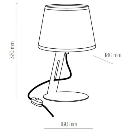 Tischlampe GRACIA 1xE27/60W/230V schwarz